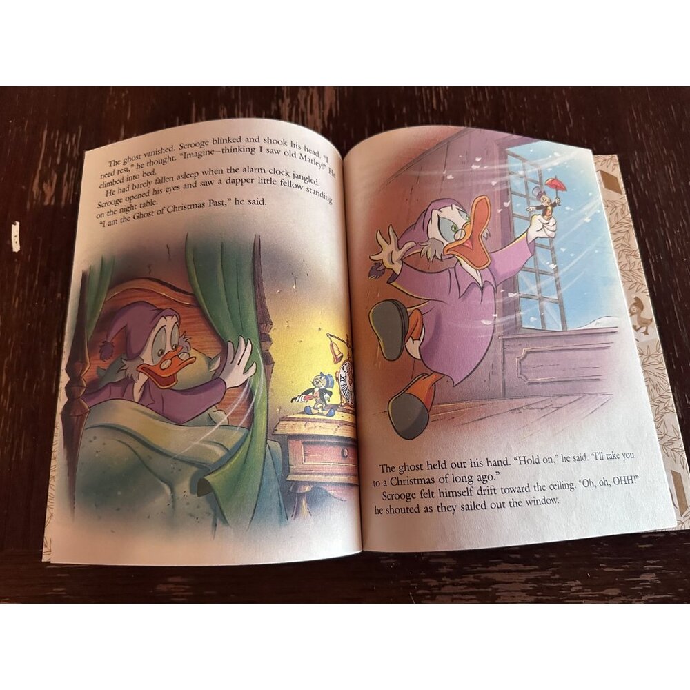 Vintage 1983 Disney Mickeys Christmas Carol Little Golden Book Hardcover Illustr - Picture 8 of 15